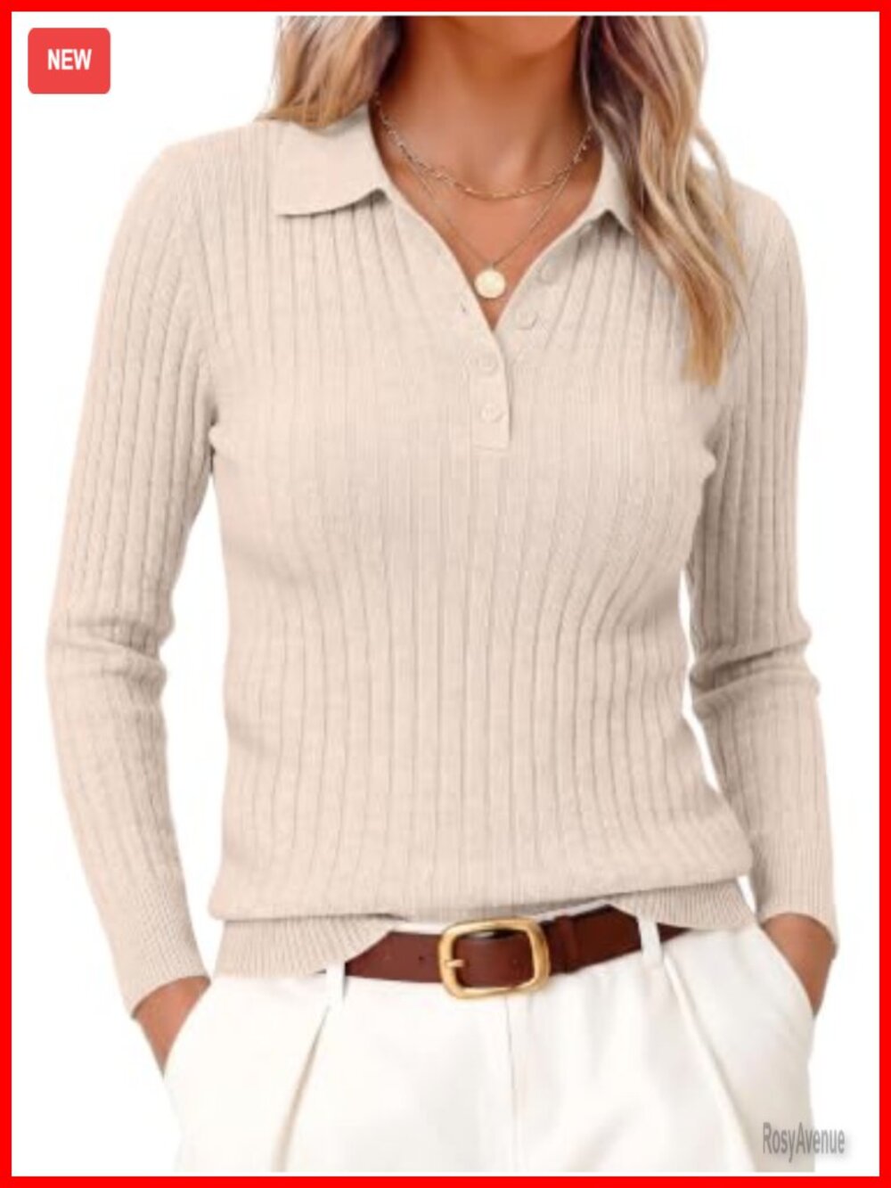 Women's Lightweight Knit Pullover Sweater V-Neck Scalloped Edge